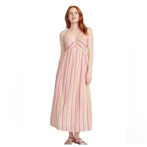 Old Navy Striped Pink and Cream Maxi Sundress